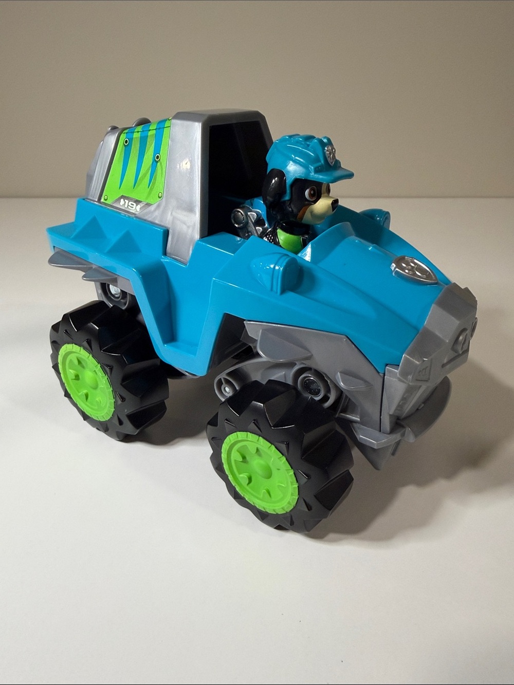 Paw Patrol Rex Dino Rescue Vehicle Truck w/ Rex Figure Blue Green Toy